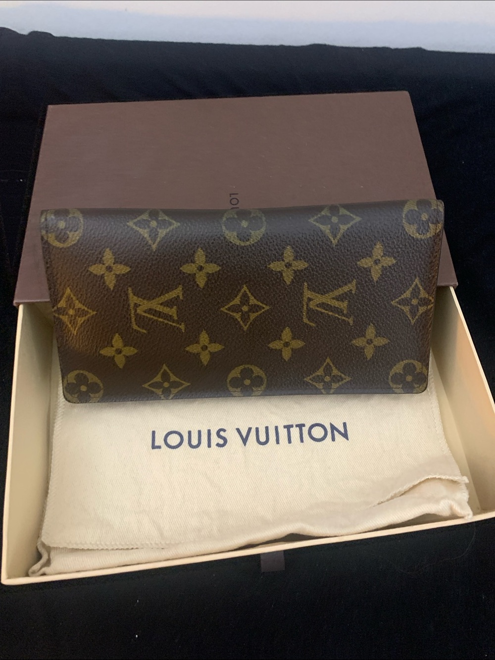 Louis Vuitton Monogram Canvas Bifold Long Wallet - Brown and Gold Monogram